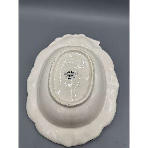 Fitz & Floyd Classics Christmas Serving Dish Holiday Bow Pinecone Platter 10” - Picture 5 of 7